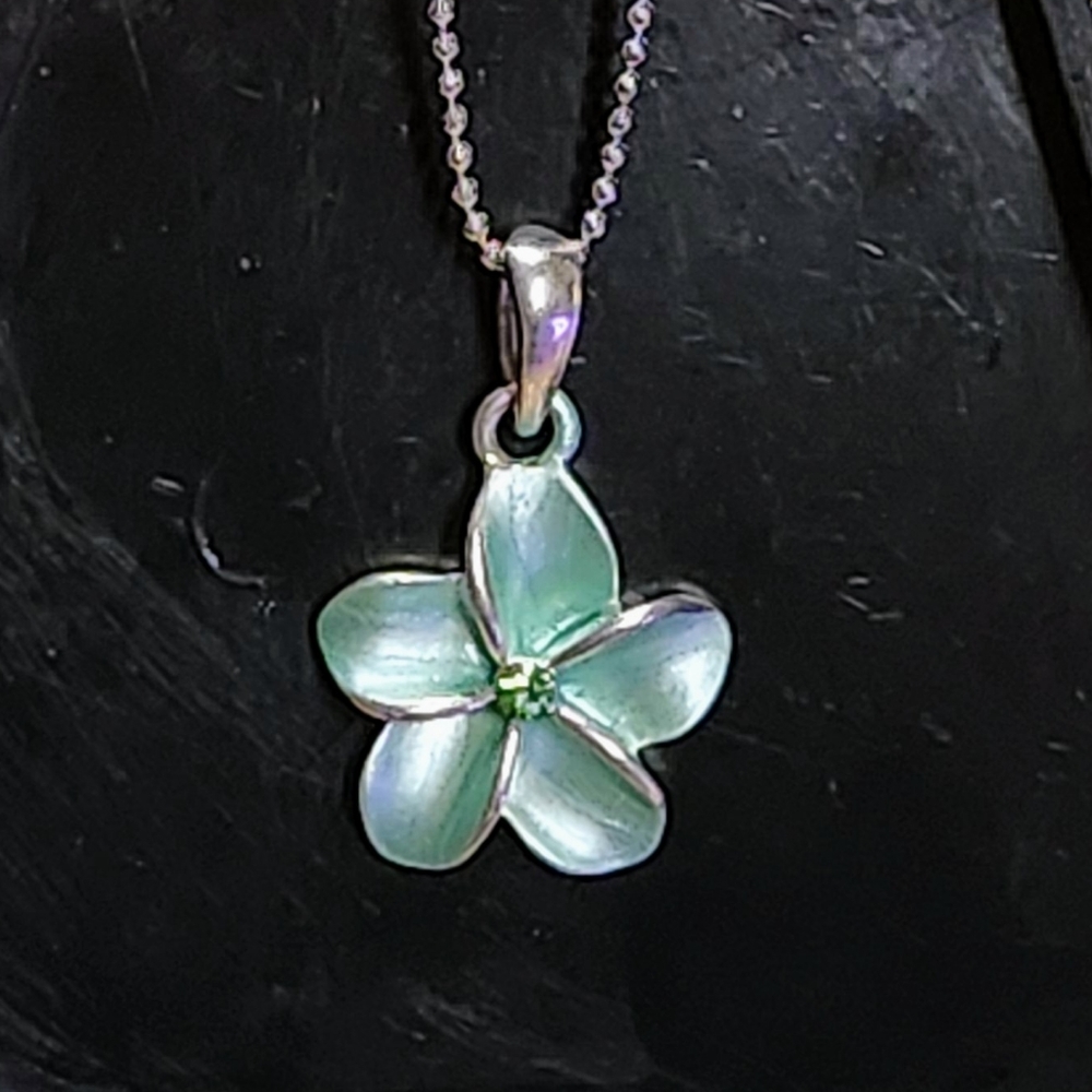 Plumeria Pendant Necklace
